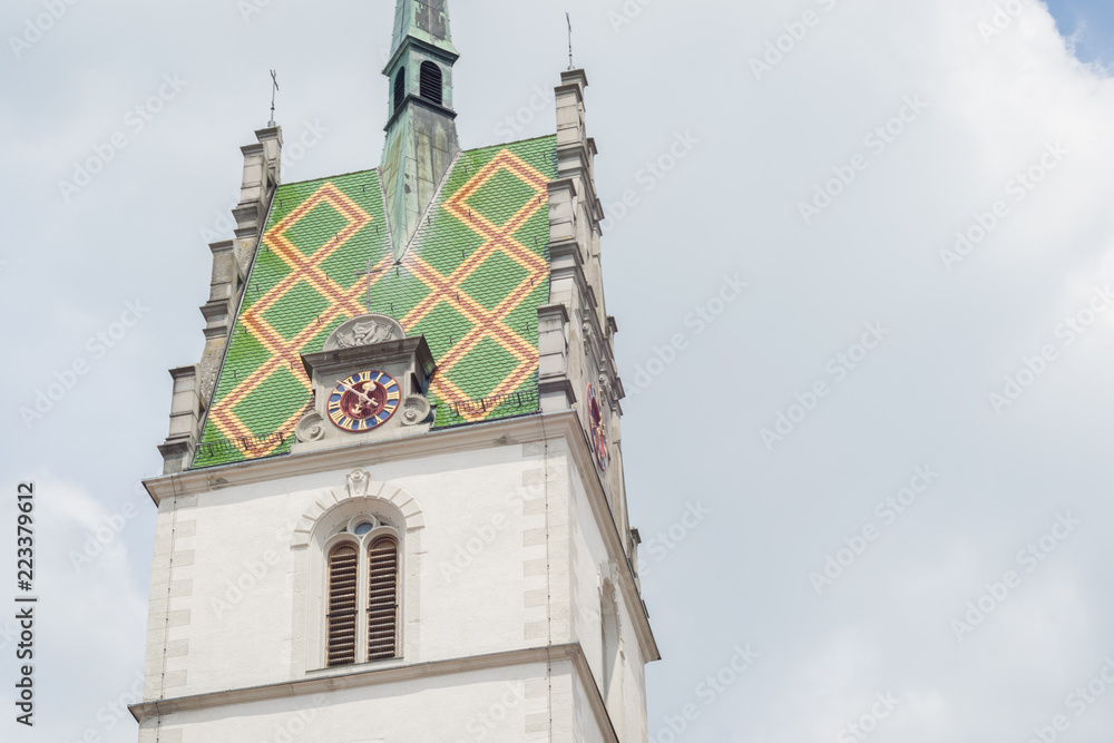 Turm der Kirche Sankt Nikolaus in Friedrichshafen am Bodensee Turm der Kirche Sankt Nikolaus in Friedrichshafen am Bodensee