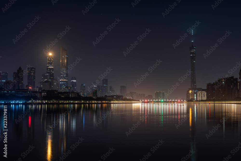 City night view in Guangzhou, China