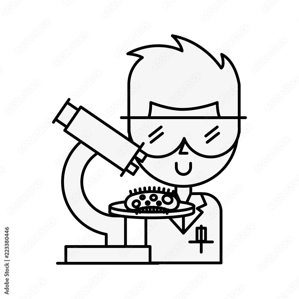 scientific man professor microscope bacteria research scientific man professor microscope bacteria research
