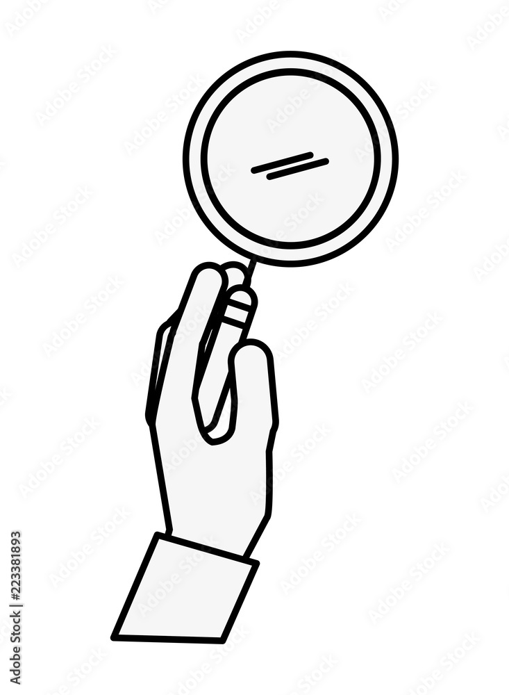 chemistry laboratory hand holding magnifying glass chemistry laboratory hand holding magnifying glass