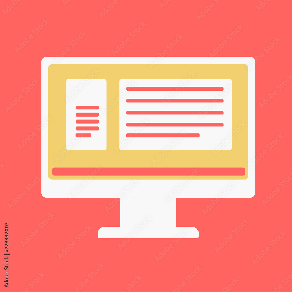 web site source codes on computer monitor icon web site source codes on computer monitor icon