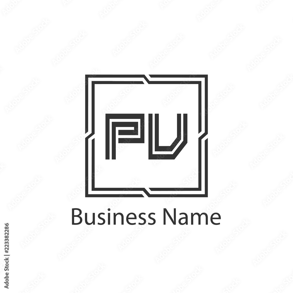 Fototapeta Initial Letter PV Logo Template Design