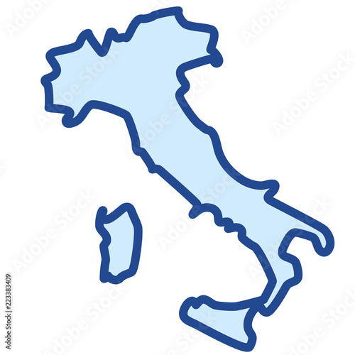 Italien Umriss Silhouette Vector Icon Illustration