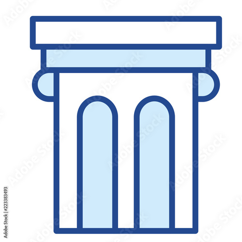 Römische Säule Vector Icon Illustration
