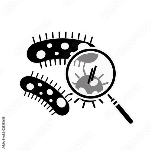 chemistry laboratory bacteria infection magnifying glass