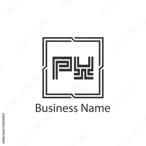 Initial Letter PX Logo Template Design