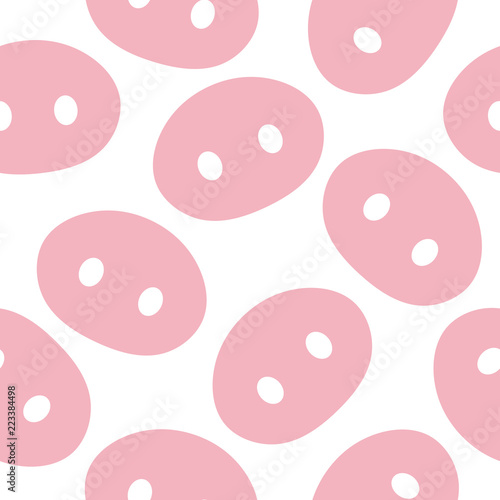 cute pig seamless pattern background  vector illustration