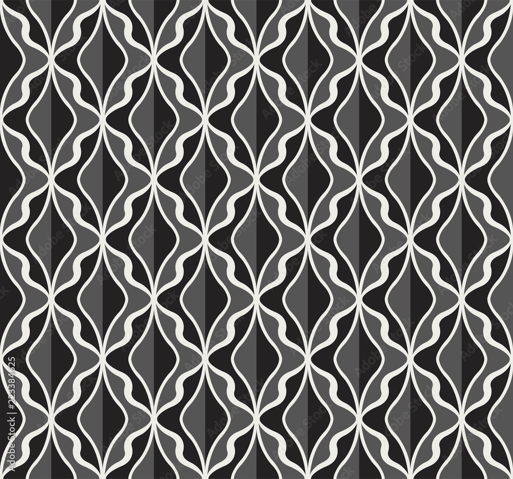 Fototapeta Classic art deco seamless pattern. Geometric stylish ornament. Vector antique texture.