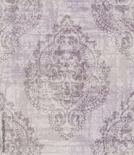 Vintage Baroque damask ornament pattern Vector. Royal decor. Imperial backgro...