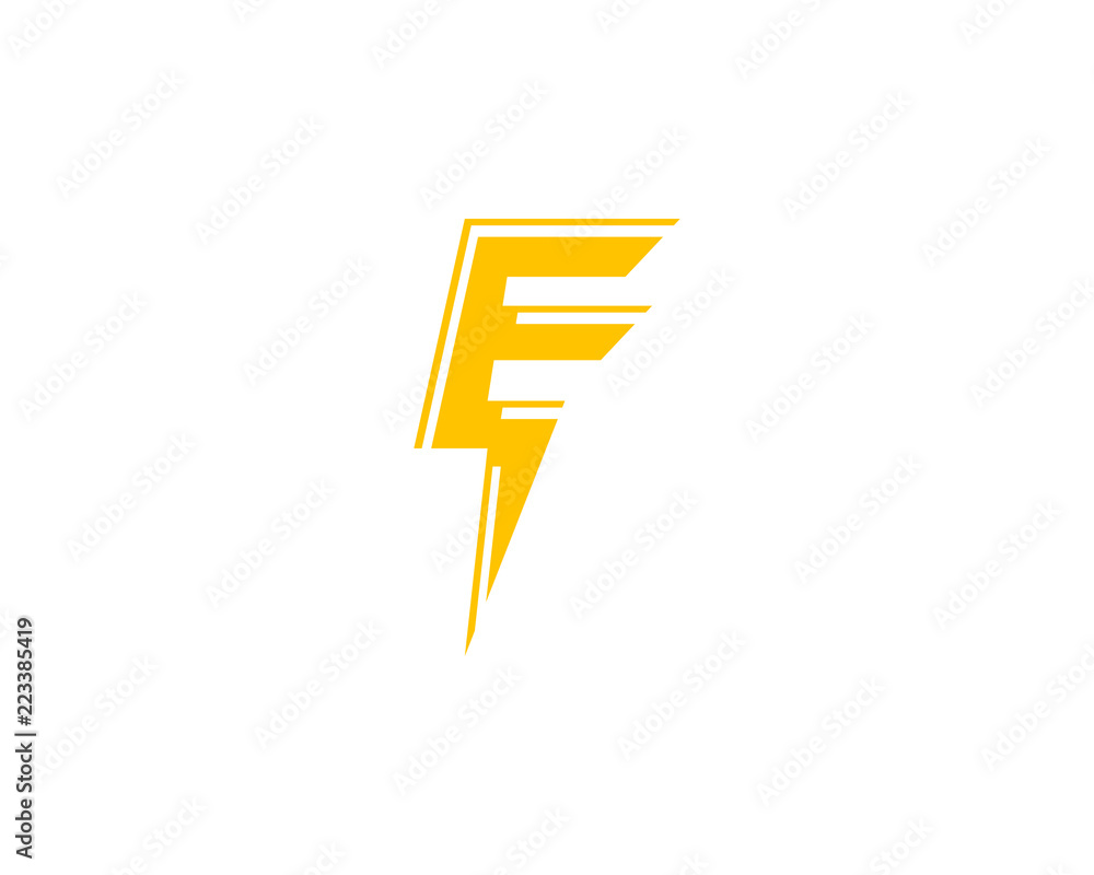 Letter E lightning logo icon design template elements Stock Vector ...