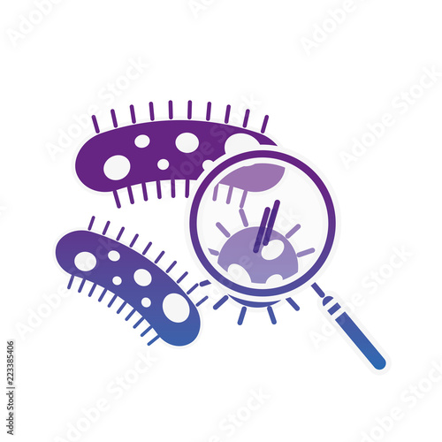 chemistry laboratory bacteria infection magnifying glass