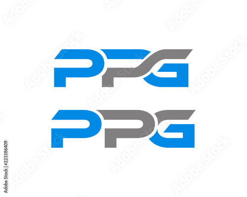 Set of Initial Letter PPG Linked Design Logo