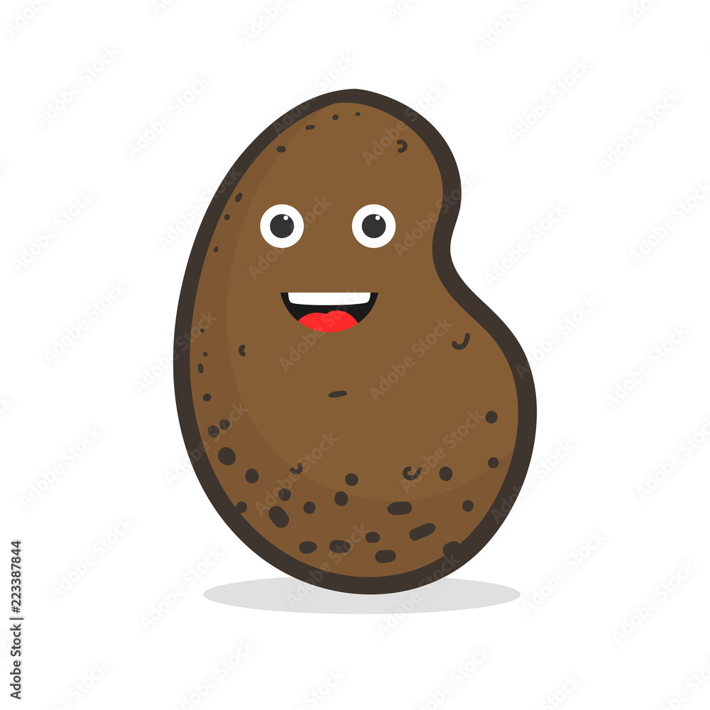 Fototapeta premium Cute Cartoon Happy Potato