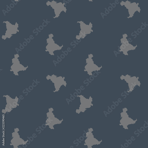 UFO military camouflage seamless pattern in different shades of grey and navy blue colors