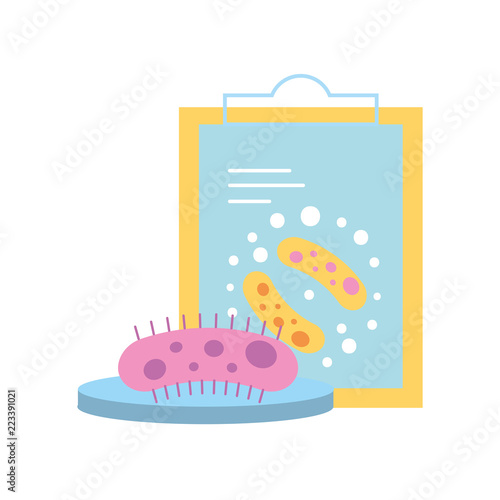 medical clipboard virology biology bacteries