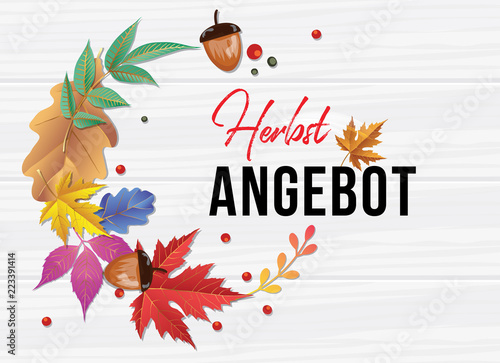 Herbstangebote Banner Hintergrund.