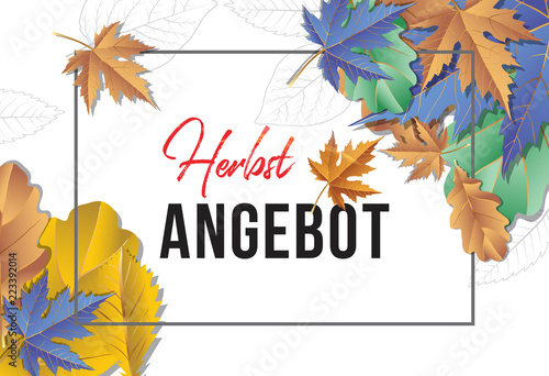 Herbstangebote Banner Hintergrund.