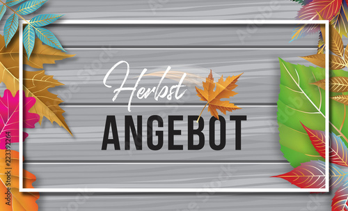 Herbstangebote Banner Hintergrund.