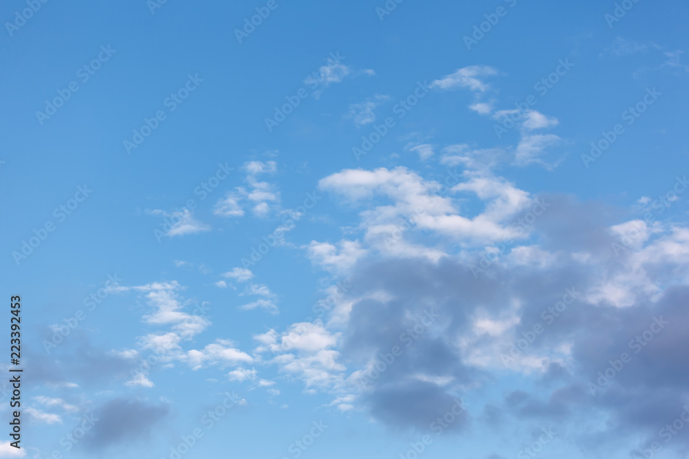 clouds on the blue sky