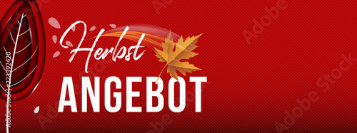 Herbstangebote Banner Hintergrund.