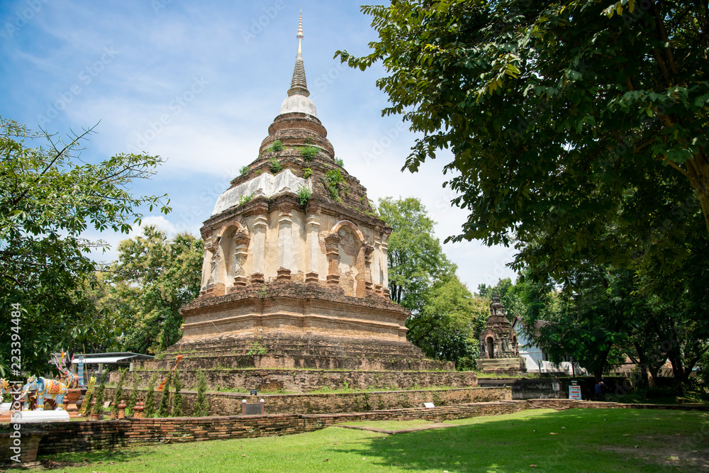 Ancient pagod at Wat Chet Yot, old buddhist temple in Chiang Mai in northern Thailand Ancient pagod at Wat Chet Yot, old buddhist temple in Chiang Mai in northern Thailand