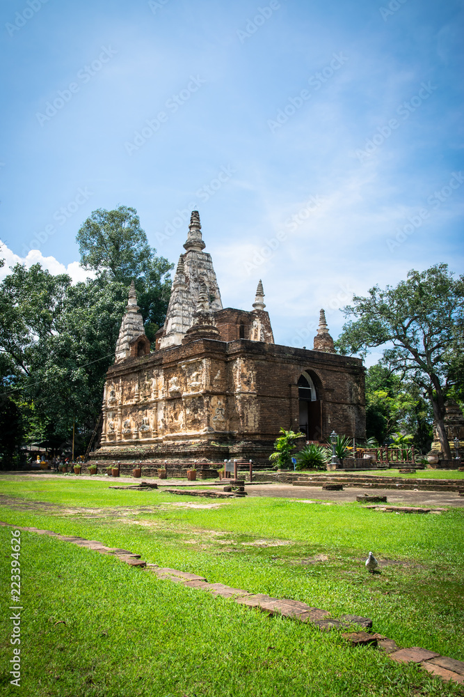 The Maha chedi of Wat Chet Yot,  Buddhist temple in Chiang Mai in northern Thailand