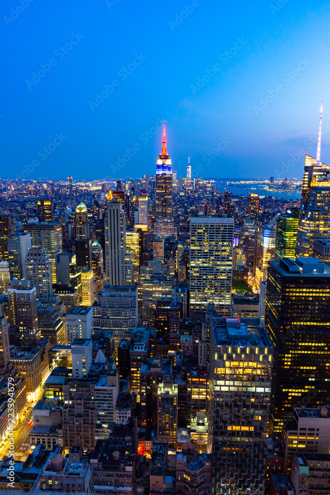 Obraz premium Manhattan - View from Top of the Rock - Rockefeller Center - New York