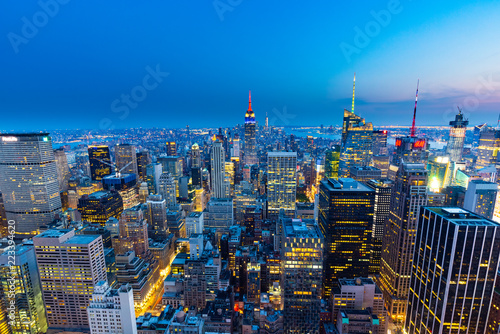 Fotografie, Obraz Manhattan - View from Top of the Rock - Rockefeller Center - New York