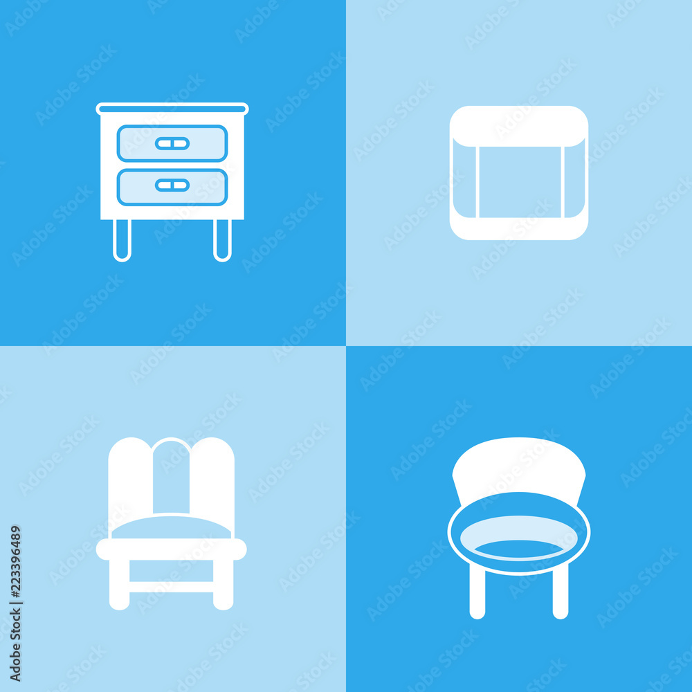 sofa and couch icons in blue sofa and couch icons in blue