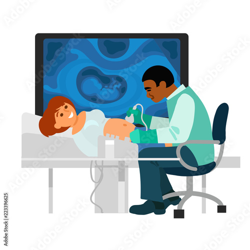 Pregnant woman has her ultra sound check up