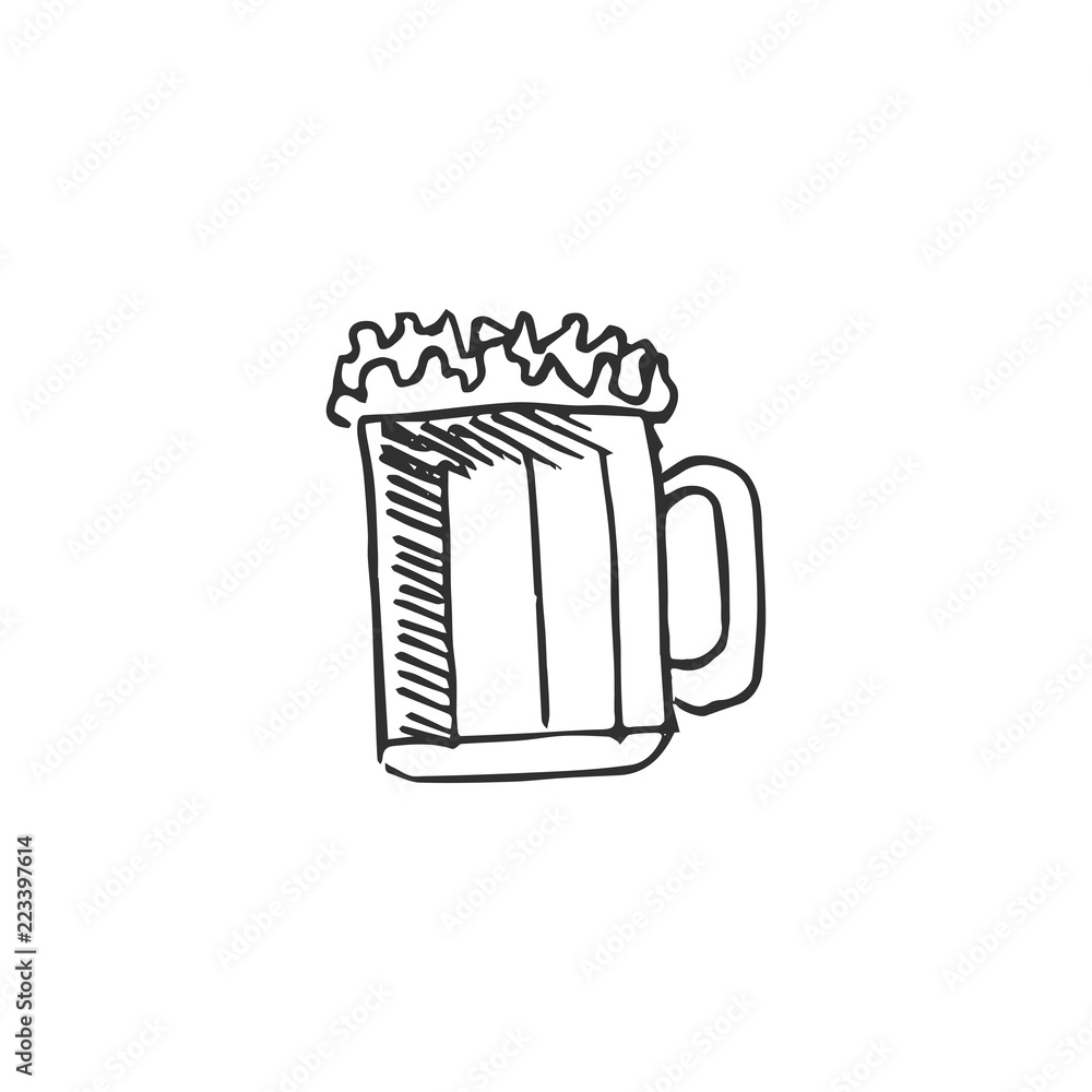 mug of beer isolated on white background, vector illustration mug of beer isolated on white background, vector illustration