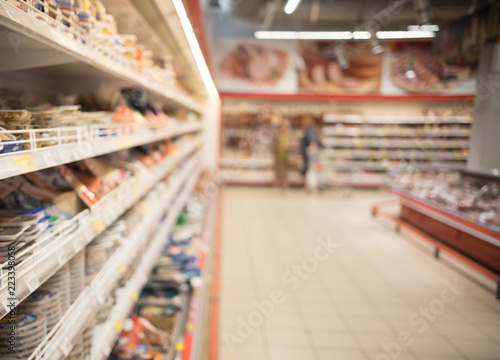 Wallpaper Mural Abstract background blur photo of supermarket shopping. Torontodigital.ca