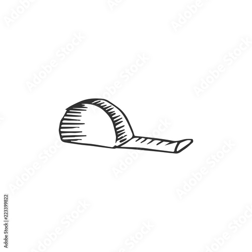tape measure isolated on white background, vector illustration