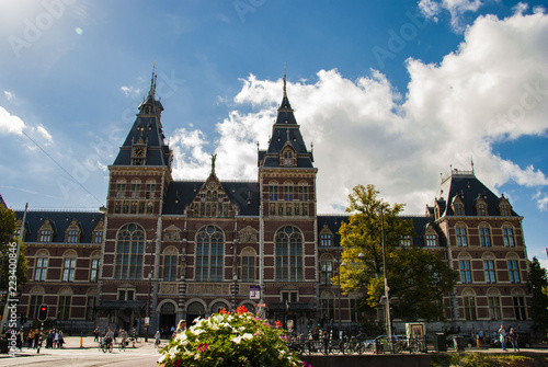 The National Museum ('Rijksmuseum') on a cloudy day
