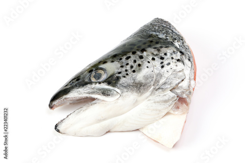 Cut Cleaned Salmon Trout Fish Head half