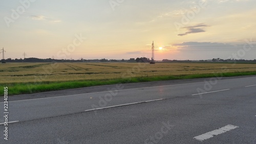 Road sunset