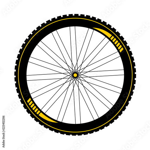 BTT bike wheel illustration