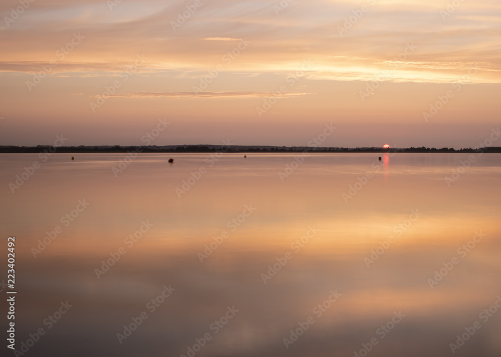sunshine reflect on lake