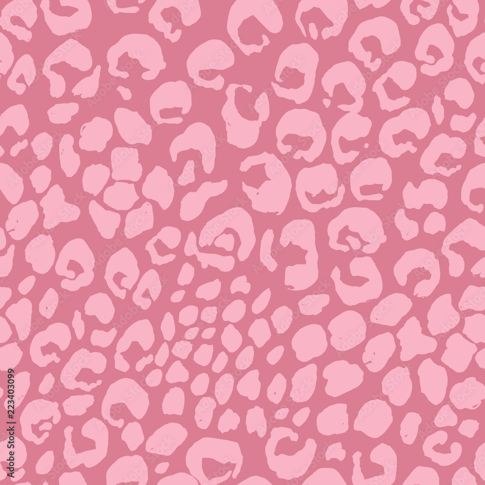 custom made wallpaper toronto digitalVector illustration leopard print seamless pattern. Pink hand drawn background.