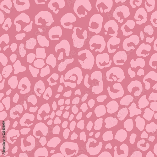 Wallpaper Mural Vector illustration leopard print seamless pattern. Pink hand drawn background. Torontodigital.ca