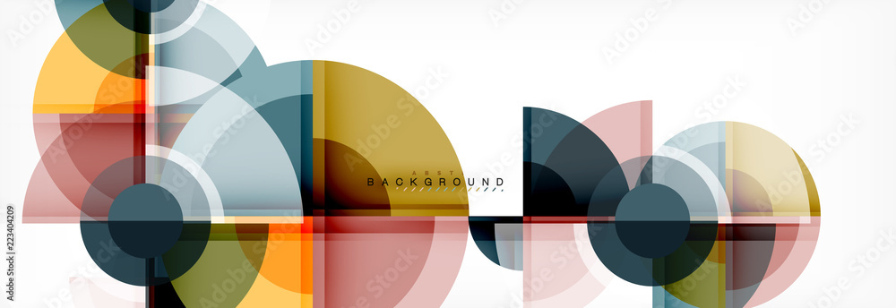 Abstract background bright circles geometric design Abstract background bright circles geometric design