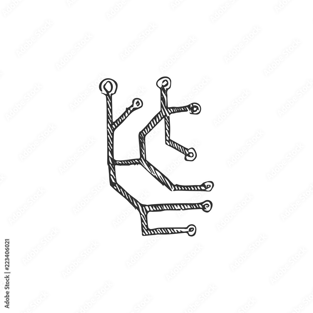 microscheme isolated on white background, vector illustration microscheme isolated on white background, vector illustration