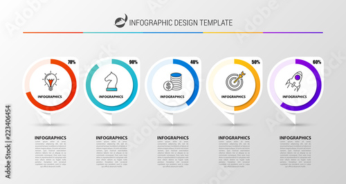 Infographic design template. Creative concept with 5 steps