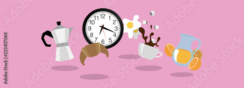icone, colazione, mattina, moka