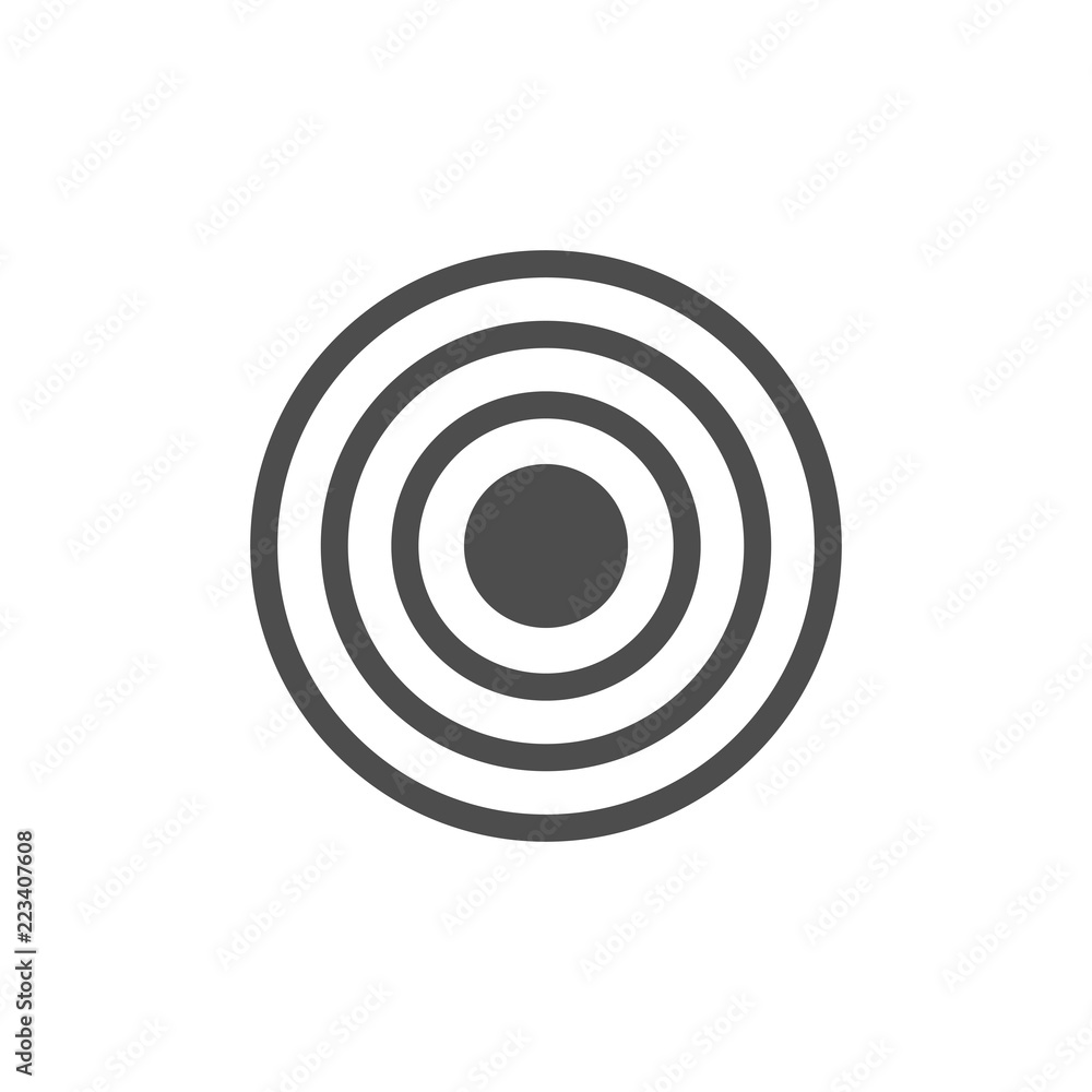 Target icon. Vector illustration, flat design. Target icon. Vector illustration, flat design.
