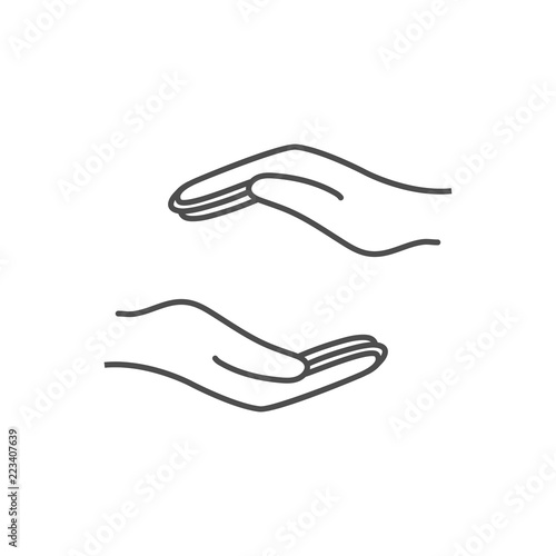 Hand. Vector illustration, flat design.