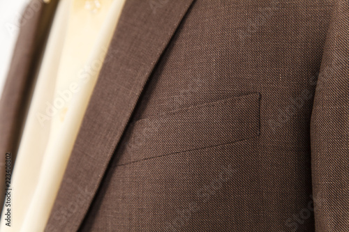 Chic and stylish suit. Business, neckline, classical, elegance