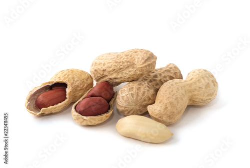 Wallpaper Mural Dried peanuts on the white background. Torontodigital.ca