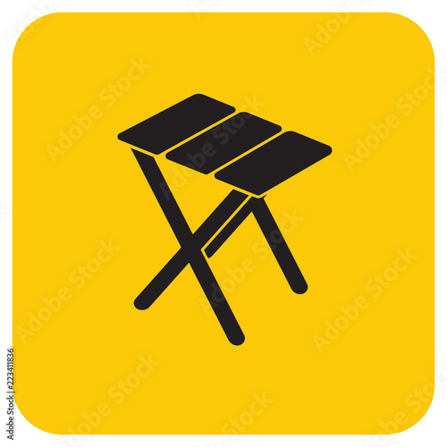 Camping stool icon
