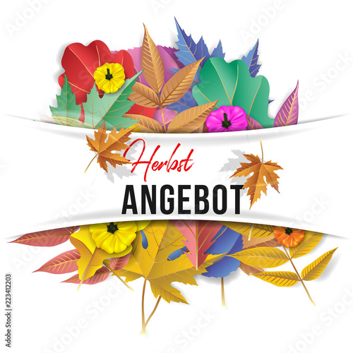 Herbstangebote Banner Hintergrund.